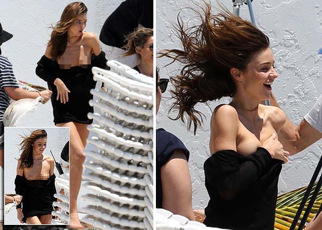 Miranda Kerr, Payudaranya `Ngablak` Usai Pemotretan